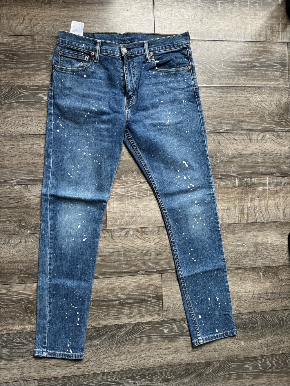Levi's Slim Paint-Splatter Blue Skinny Jeans